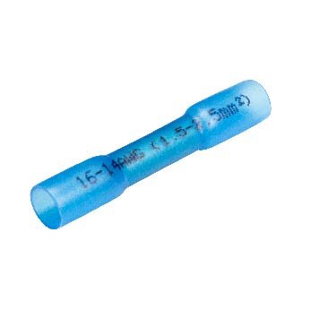 Blue Heat Shrink Butt Connectors 1.5-2.5mmSq Wire