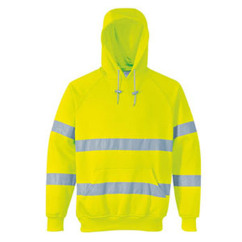 XLarge Yellow Hi-Vis Hooded Sweatshirt