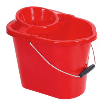 14L Red Mop Bucket c/w Wringer