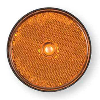 60mm Amber Round Self Adhesive/Screw Hole Reflectors
