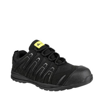 S2 Lightweight Metal Free Lace up Safety Trainer Black