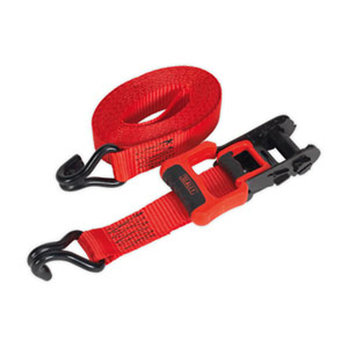 32mm x 4.9m Polyester Ratchet Tie Down with J Hook